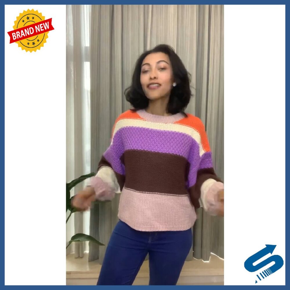 Oversized Cropped Pullover Sweater Soft Knit Y2k … - image 8